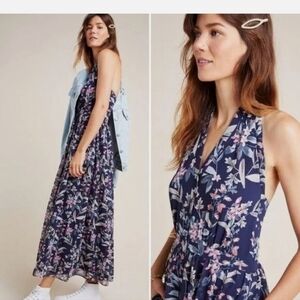Anthropologie Gal Meets Glam Siena Floral Maxi Dress Halter Size 2